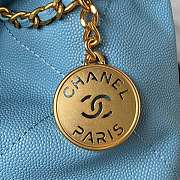 Chanel 22 mini blue tote bag AS3980 - 5