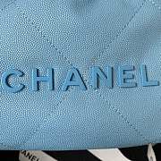 Chanel 22 mini blue tote bag AS3980 - 6