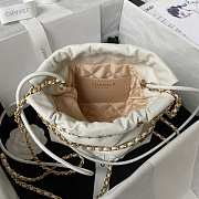 Chanel 22 mini white tote bag AS3980 - 6