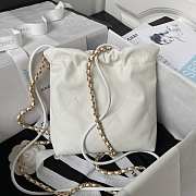 Chanel 22 mini white tote bag AS3980 - 5