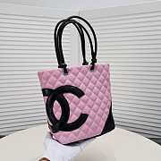 Chanel pink/black quilted leather cambon ligne Bag - 4