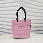 Chanel pink/black quilted leather cambon ligne Bag - 3