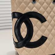 Chanel beige/black quilted leather cambon ligne Bag - 4