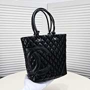 Chanel all black quilted leather cambon ligne bag - 5