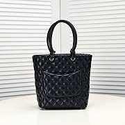 Chanel all black quilted leather cambon ligne bag - 4