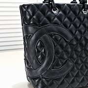 Chanel all black quilted leather cambon ligne bag - 2