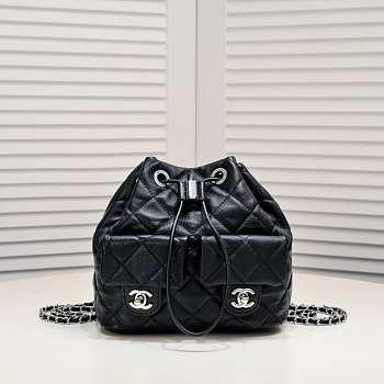 Chanel 23P lambskin leather 2 pockets backpack