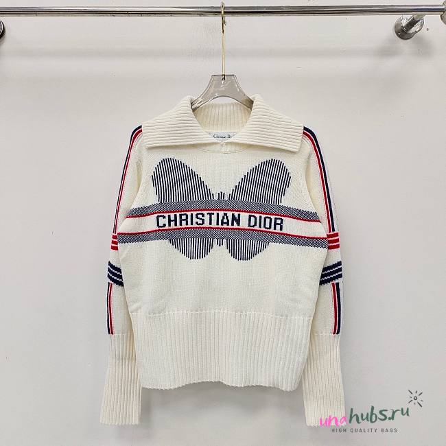 Dior white wool and cashmere knit sweater  - 1