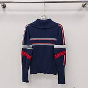 Dior blue wool and cashmere knit sweater - 4