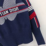 Dior blue wool and cashmere knit sweater - 2