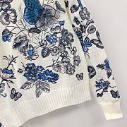 Dior pastel midnight blue butterfly cashmere knit weater - 6