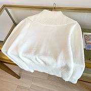 Dior white cashmere knit sweater - 6