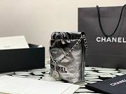 Chanel 22 mini ombre black tote bag AS3980 - 4