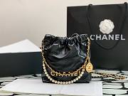 Chanel 22 mini black pearl tote bag AS3980 - 1