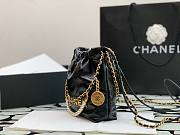 Chanel 22 mini black pearl tote bag AS3980 - 6