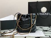 Chanel 22 mini black pearl tote bag AS3980 - 5