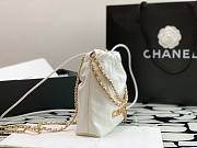 Chanel 22 mini white/ gold tote bag AS3980 - 6