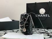 Chanel 22 mini black/ silver tote bag AS3980 - 5