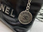 Chanel 22 mini black/ silver tote bag AS3980 - 4