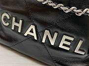 Chanel 22 mini black/ silver tote bag AS3980 - 2