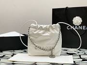 Chanel 22 mini white/ silver tote bag AS3980 - 1