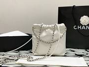 Chanel 22 mini white/ silver tote bag AS3980 - 5