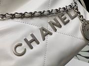 Chanel 22 mini white/ silver tote bag AS3980 - 2