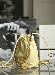 Chanel 22 mini yellow/ gold tote bag AS3980 - 5