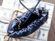 Chanel 22 mini dark blue/ gold tote bag AS3980 - 2