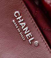 Chanel 22 mini red / silver tote bag AS3980 - 3