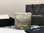 Chanel 22 mini white ombre tote bag AS3980 - 3