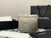 Chanel 22 mini white ombre tote bag AS3980 - 5