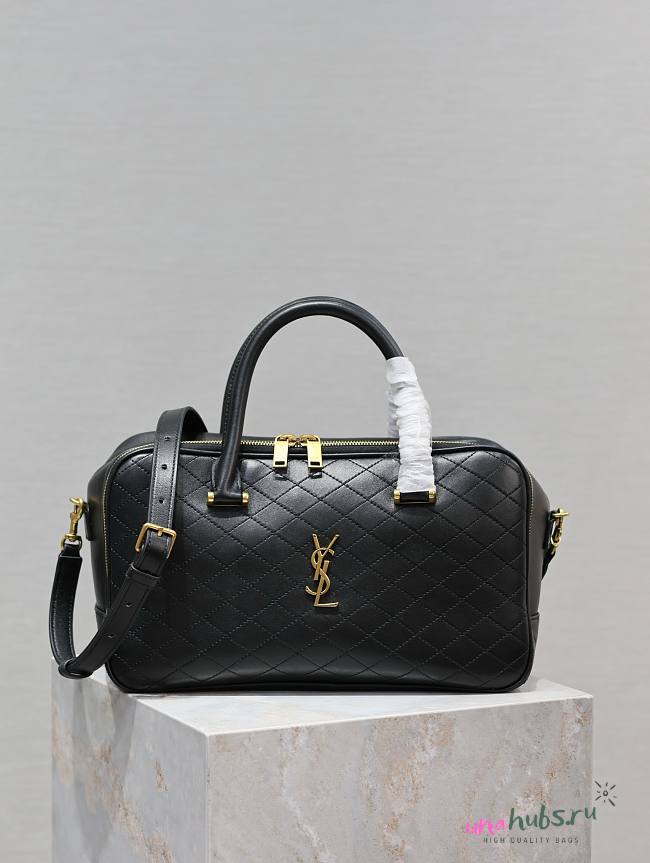 YSL Lyia Black Duffle Bag - 1