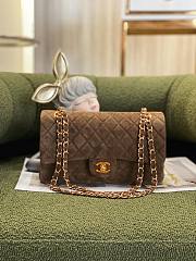 Chanel CF medium double flap suede brown bag - 6