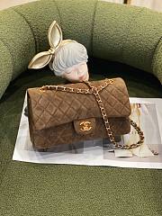 Chanel CF medium double flap suede brown bag - 4