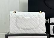 Chanel CF medium white velvet gold hardware bag - 6