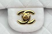 Chanel CF medium white velvet gold hardware bag - 2