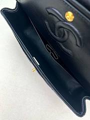 Chanel CF medium black velvet gold hardware bag - 4