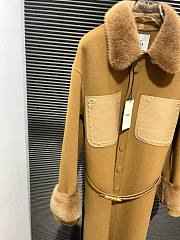 Fendi brown fur long coat  - 4