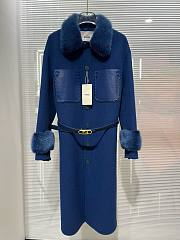 Fendi blue fur long coat - 3