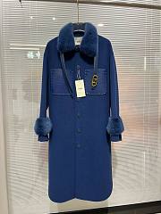 Fendi blue fur long coat - 6