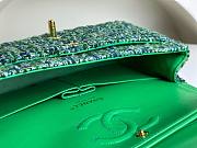 Chanel CF medium green tweed gold hardware bag  - 6