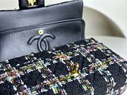 Chanel CF medium black tweed gold hardware bag - 2