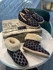 Gucci blue fur boots - 6