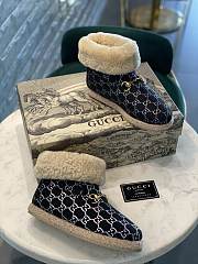 Gucci blue fur boots - 4