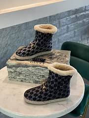 Gucci blue fur boots - 3