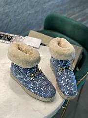 Gucci denim fur boots - 1