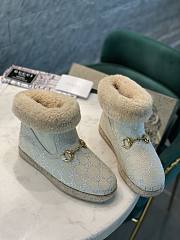 Gucci cream fur boots - 1