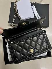 Chanel 23B  Mini Rectangular Two-tone Black Lambskin Bag - 3