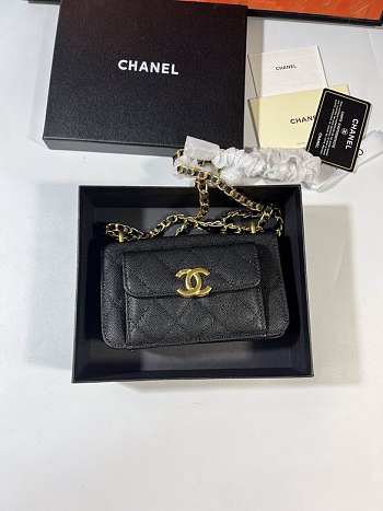 Chanel 22a mini pocket chain wallet